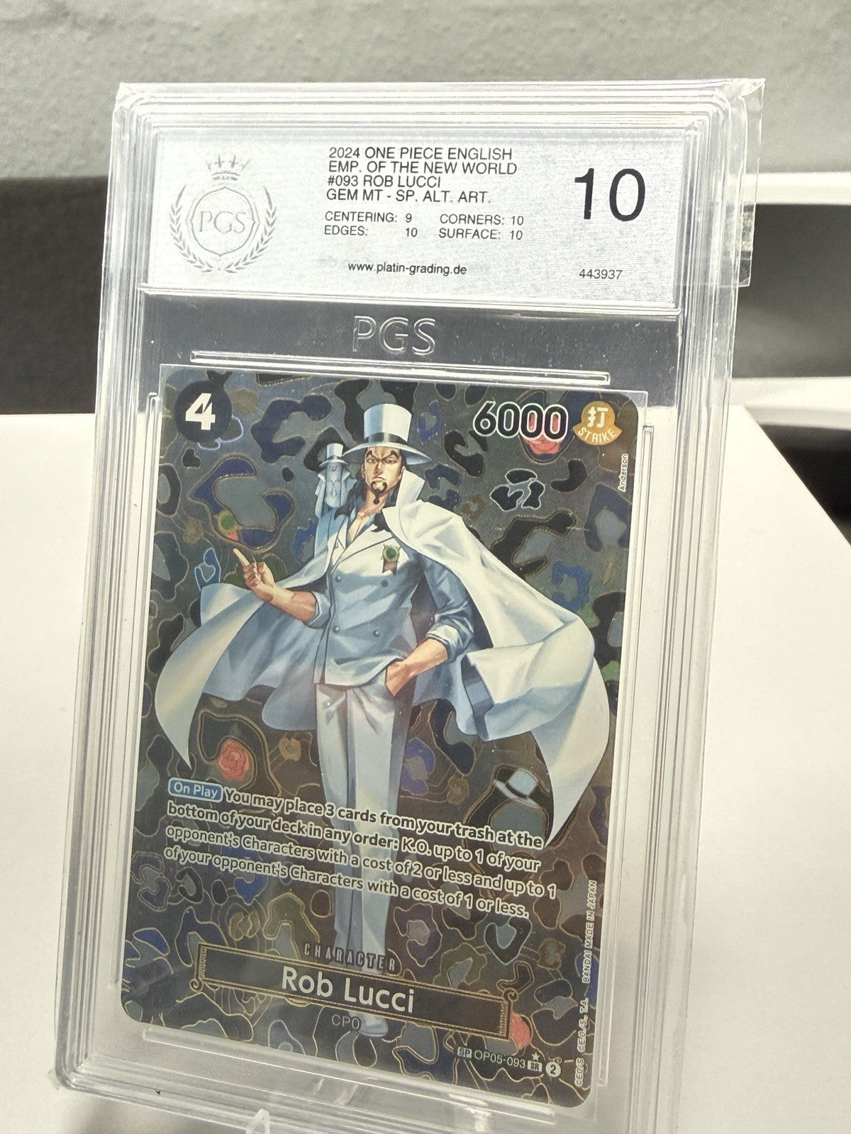 Rob Lucci (093) (Alternate Art) Op05-093 Awakening of The New Era Foil