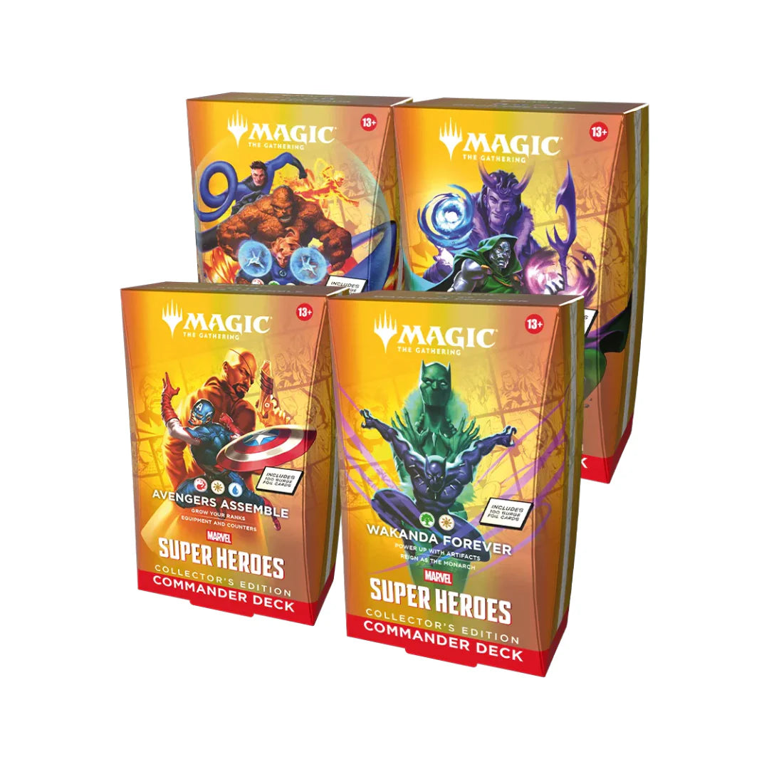 MtG - Marvel Super Heroes Commander Deck Collector - Englisch- Set (alle 4 Decks)