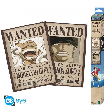 ONE PIECE – Set 2 Poster 52x38 – Gesucht: Ruffy & Zorro
