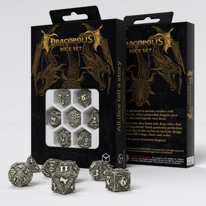 Dracopolis: Das skandinavische Blackfang 7-teilige Rollenspiel-Würfelset