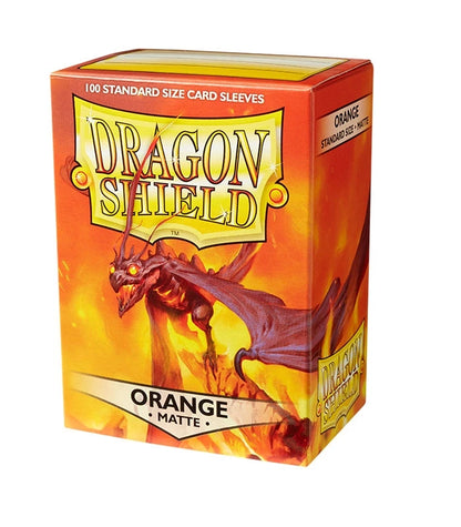 Dragon Shield Sleeves – Standardgröße, matt (100 Stück) – orange