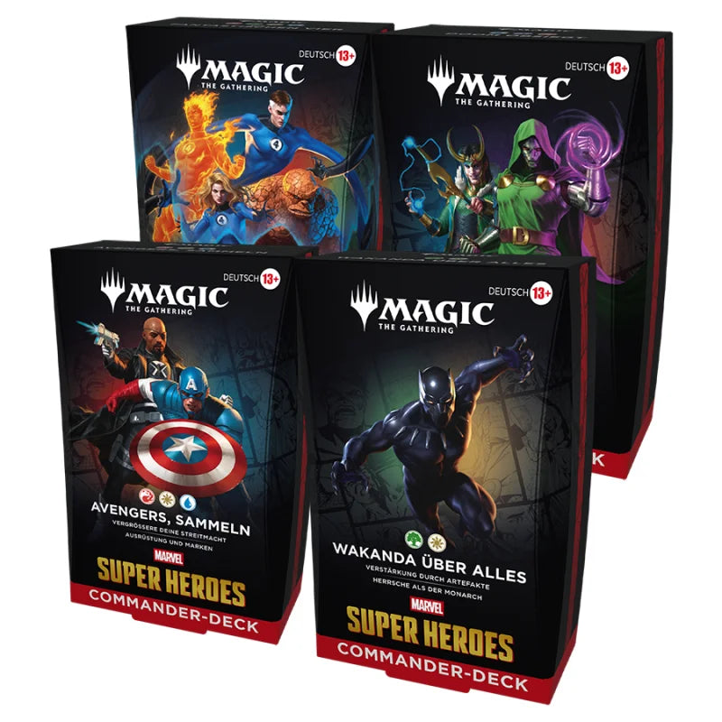 MtG - Marvel Super Heroes Commander Deck - Englisch- Set (alle 4 Decks)
