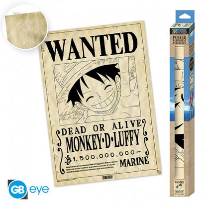 ONE PIECE – Pergamentplakat – Gesucht: Ruffy
