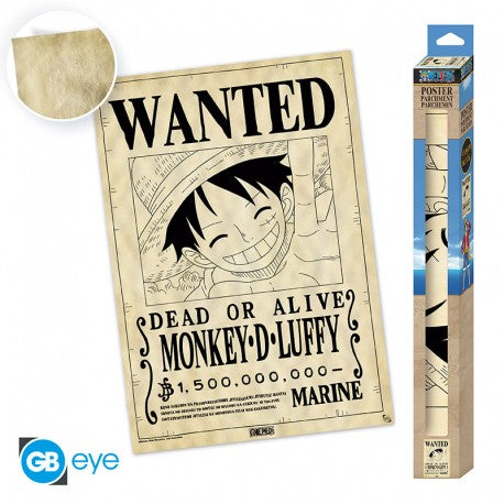 ONE PIECE – Pergamentplakat – Gesucht: Ruffy