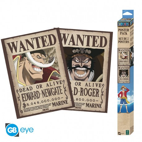 ONE PIECE – Set 2 Poster 52x38 – Gesucht: Roger & Whitebeard