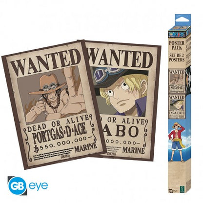 ONE PIECE – Set 2 Poster 52x38 – Gesucht: Sabo & Ace