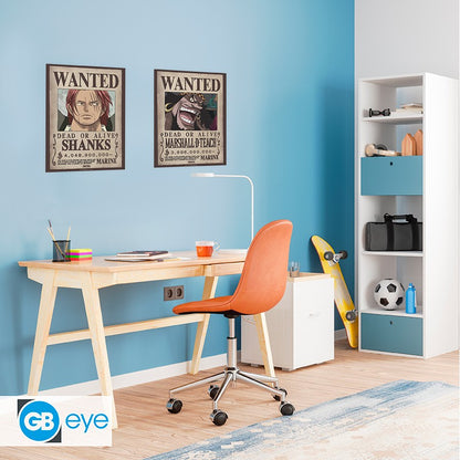 ONE PIECE – Set 2 Poster 52x38 – Gesucht: Shanks & Blackbeard