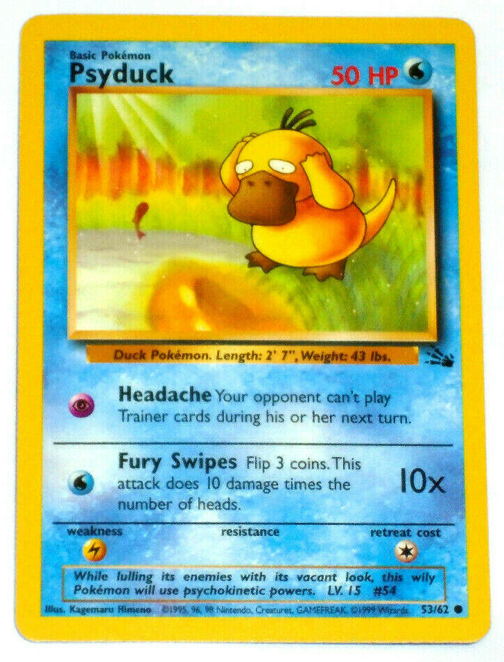Psyduck 53/62 Fossil Normal - PSA 9